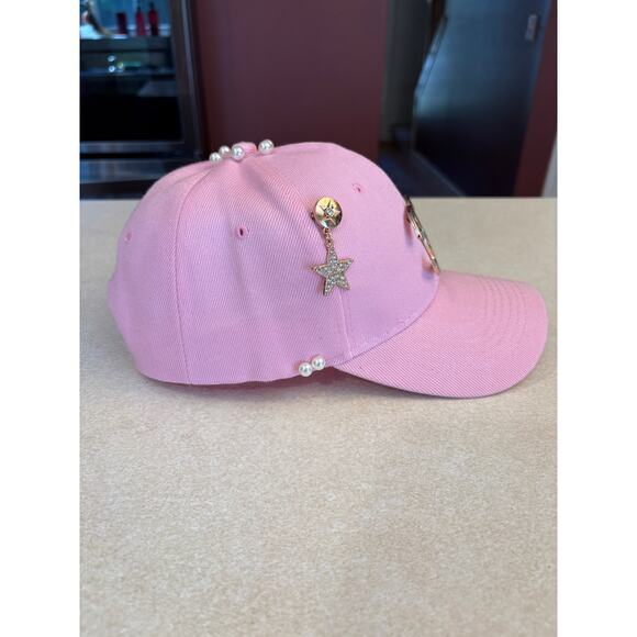 HAT: Pink Baseball Hat w/Golden Detailing, NWOT main image 13